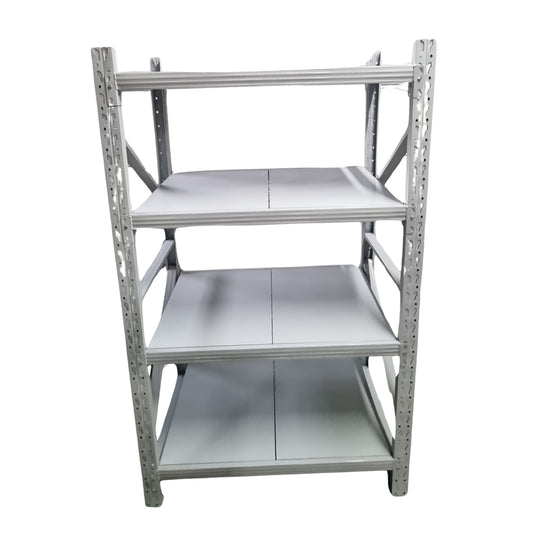 1.2m X 2m X 60cm Metal Warehouse Garage Shelf Storage Shelving - Light Grey