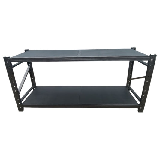 2m L X 0.9 H X 0.6 D Metal Workbench Storage Tools Shelf - Matte Black