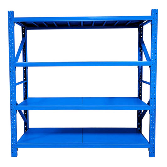 2m X 2m X 60cm Metal Warehouse Garage Shelf Storage Shelving - Blue