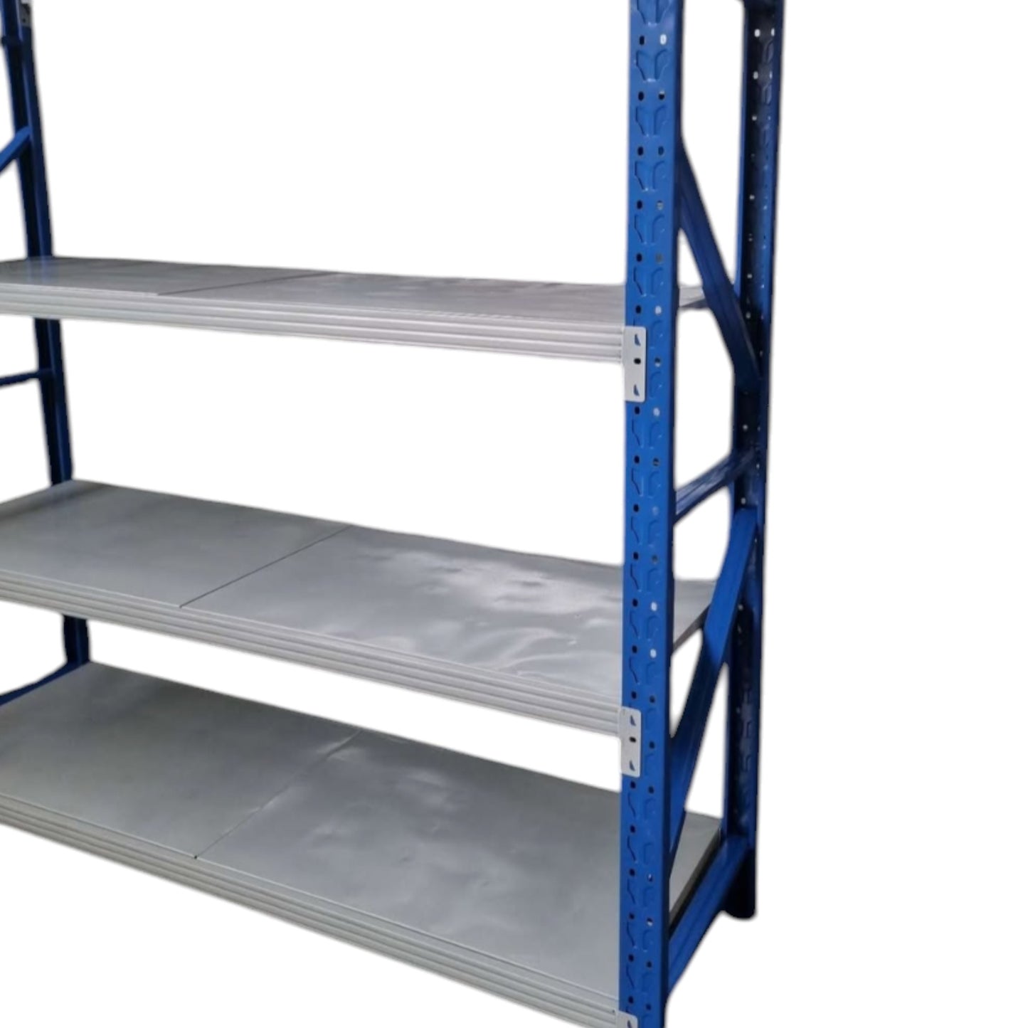 2m X 2m X 60cm Metal Warehouse Garage Shelf Storage Shelving - Blue/Light Grey