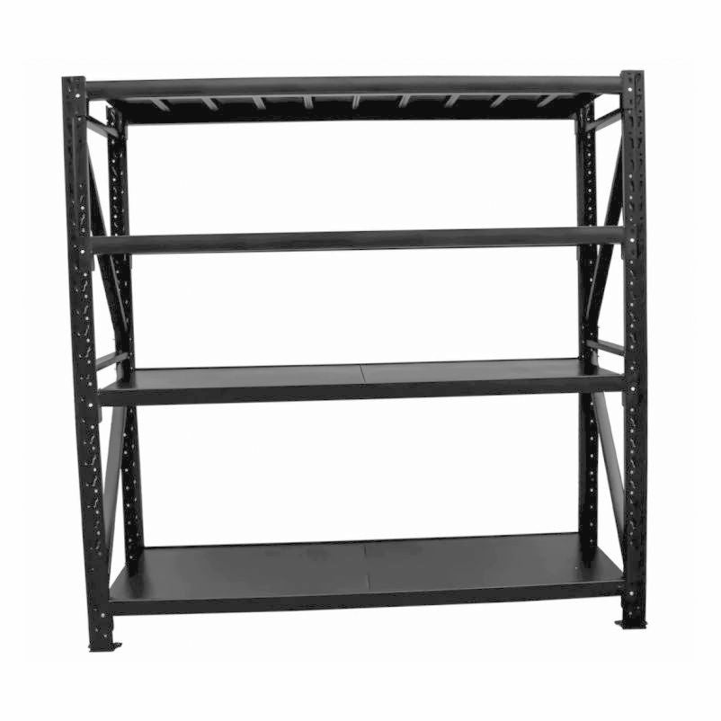 2m X 2m X 60cm Metal Warehouse Garage Shelf Storage Shelving - Matte Black