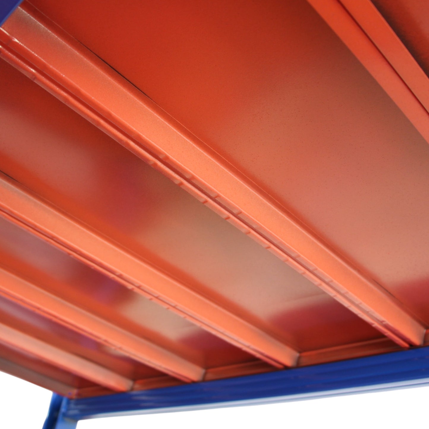2m X 2m X 60cm Metal Warehouse Garage Shelf Storage Shelving - Blue/Blue/Orange