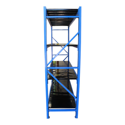 2m X 2m X 60cm Metal Warehouse Garage Shelf Storage Shelving - Blue/Blue/Black