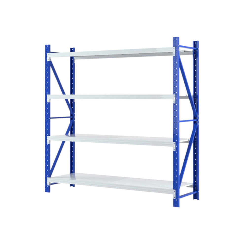2m x 2m x 60cm Metal Warehouse Garage Shelf Storage Shelving - Blue ...