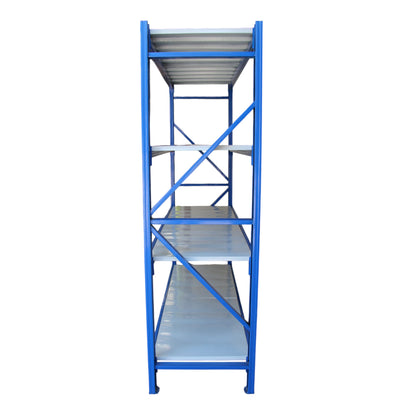 2m X 2m X 60cm Metal Warehouse Garage Shelf Storage Shelving - Blue/Blue/Grey