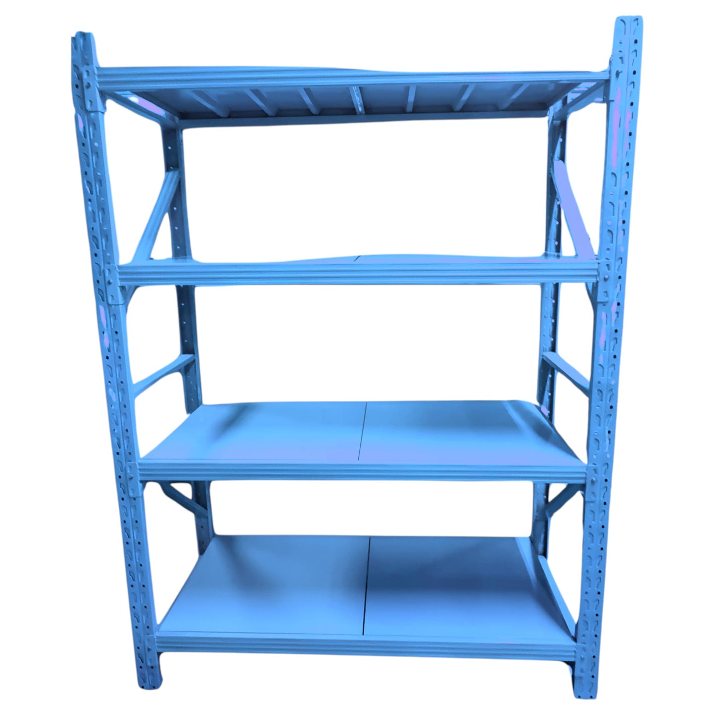 1.5m X 2m X 60cm Metal Warehouse Garage Shelf Storage Shelving - Blue