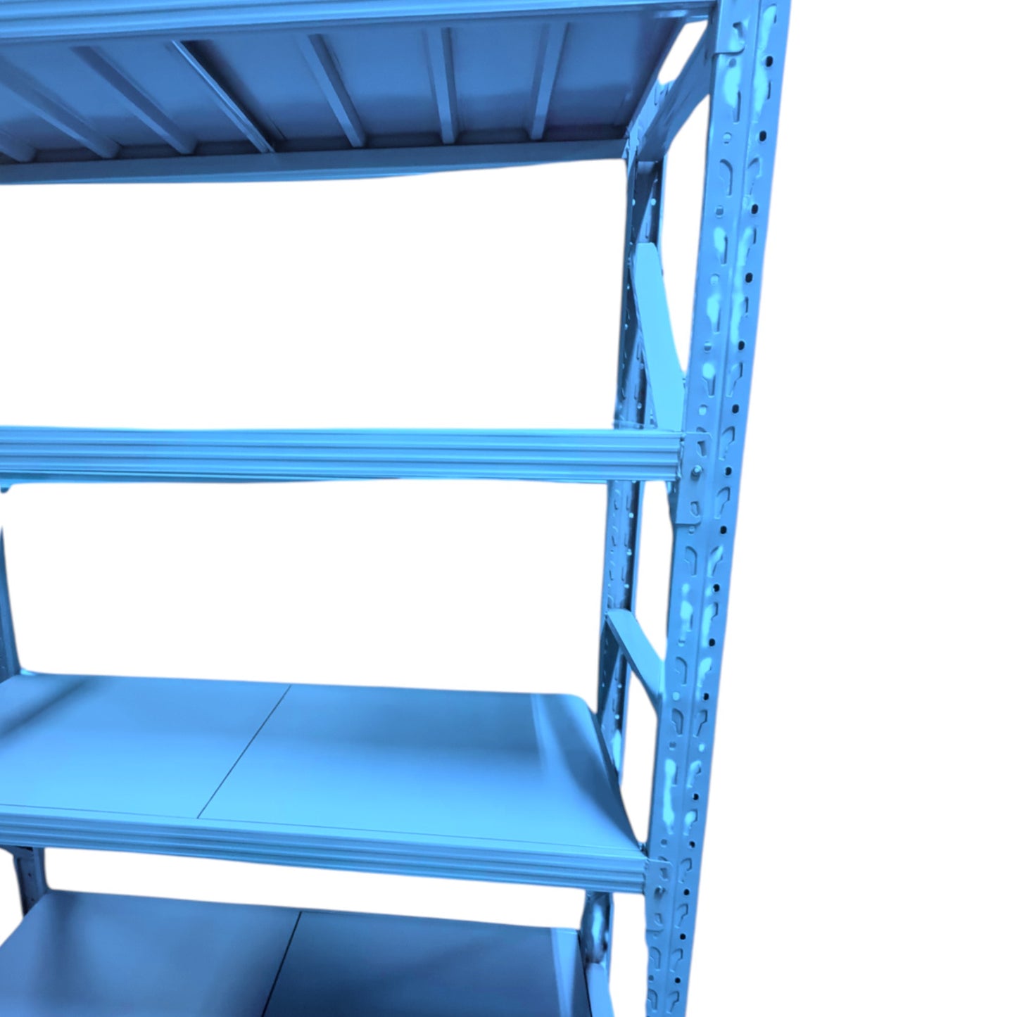 1.5m X 2m X 60cm Metal Warehouse Garage Shelf Storage Shelving - Blue