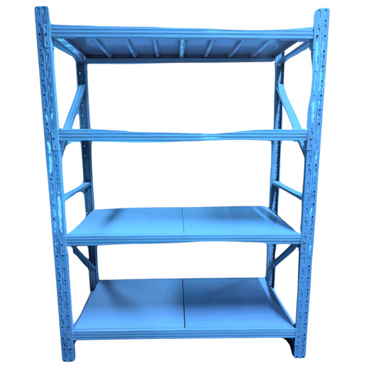 1.5m X 2m X 60cm Metal Warehouse Garage Shelf Storage Shelving - Blue