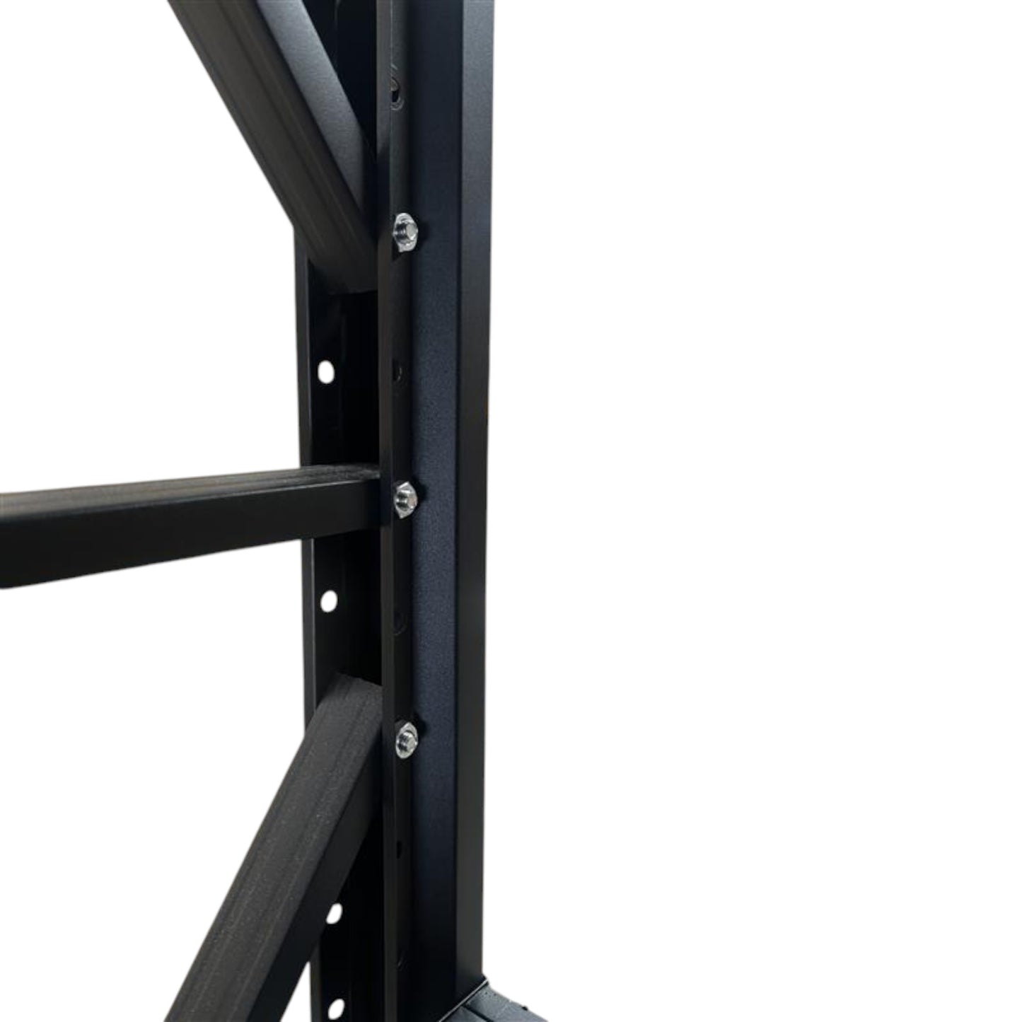 2m X 2m X 60cm Bolted Metal Warehouse Garage Shelf Storage Shelving - Matte Black