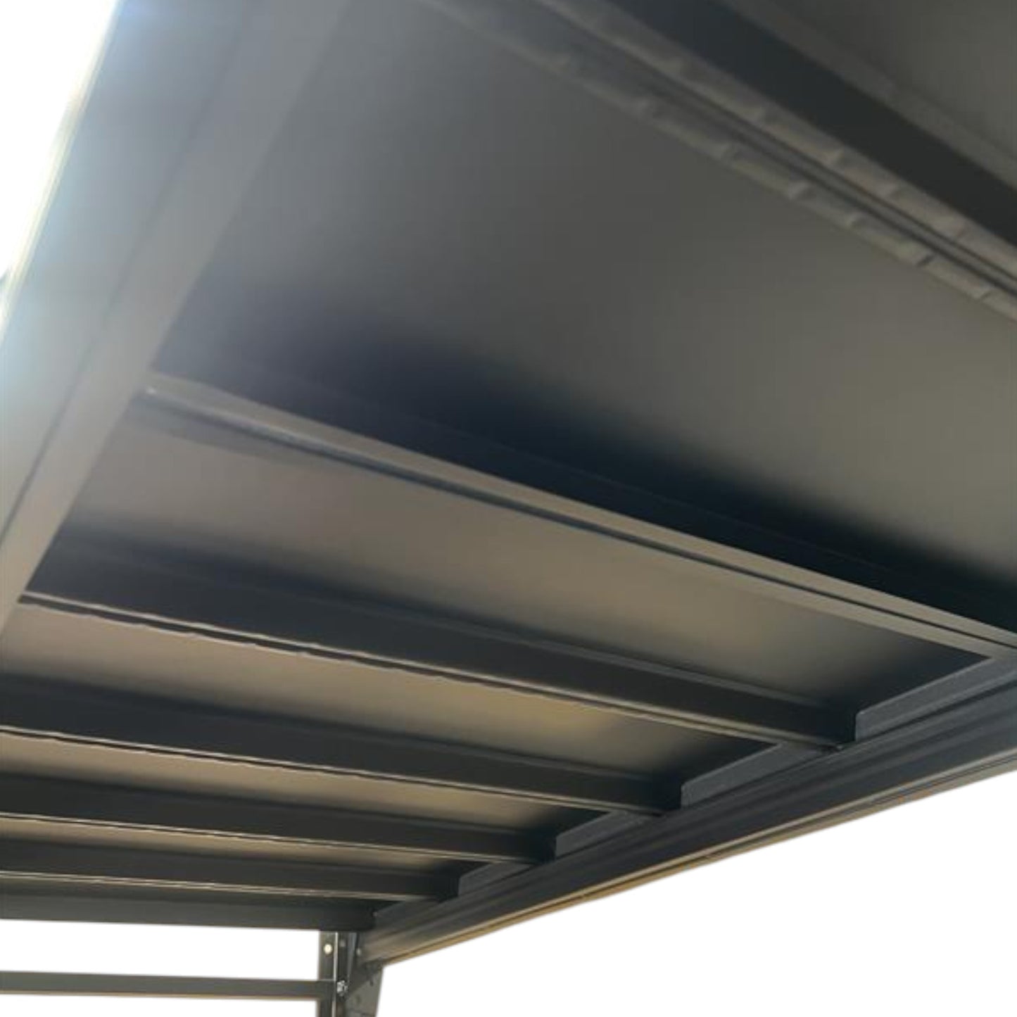 2m X 2m X 60cm Bolted Metal Warehouse Garage Shelf Storage Shelving - Matte Black