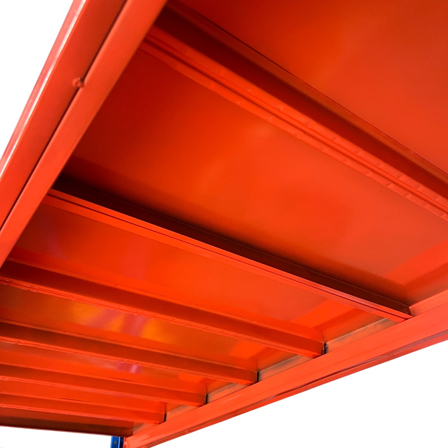 2m X 2m X 60cm Bolted Metal Warehouse Garage Shelf Storage Shelving - Blue/Orange/Orange