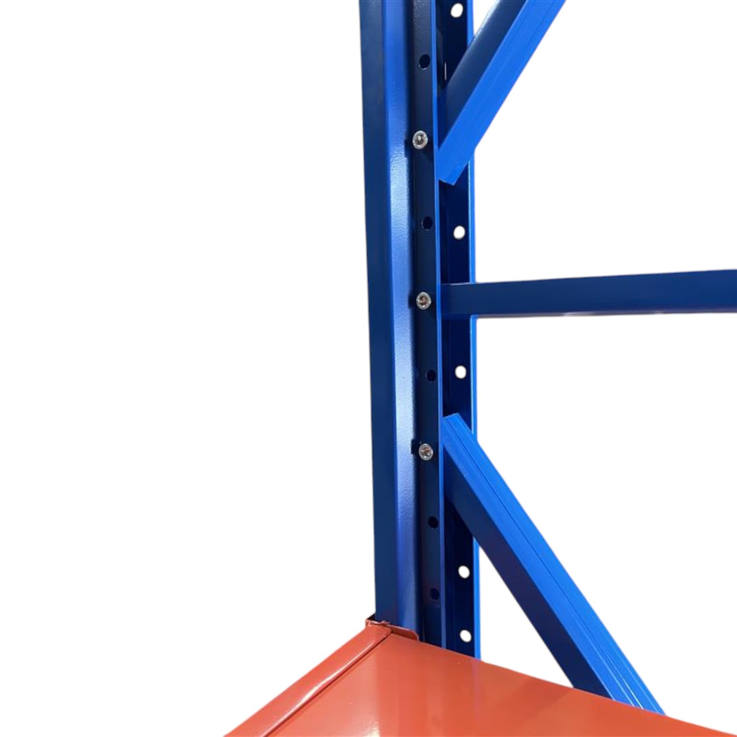 2m X 2m X 60cm Bolted Metal Warehouse Garage Shelf Storage Shelving - Blue/Orange/Orange