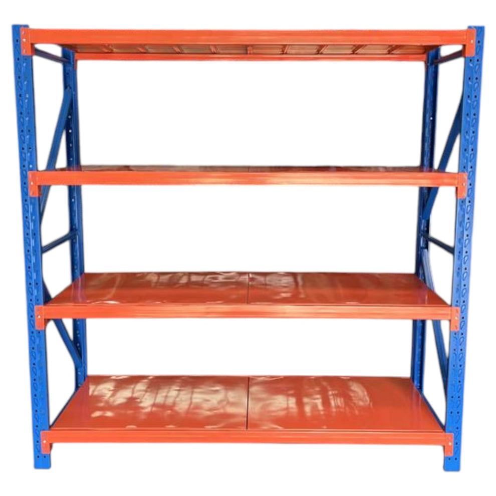 2m x 2m x 60cm Bolted Metal Warehouse Garage Shelf Storage Shelving ...