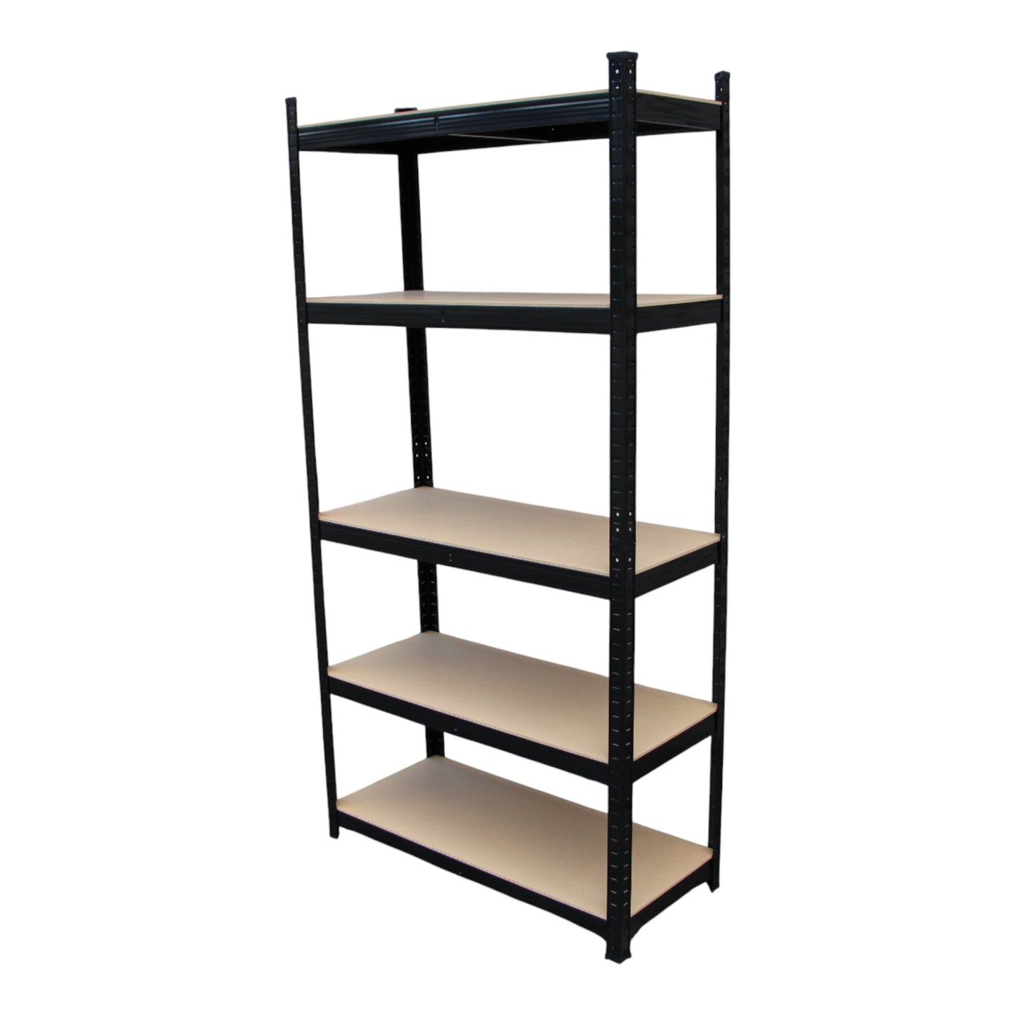 90 X 180 X 40cm Metal 5 Layer Warehouse Garage Shelf Mdf Shelving (875Kg Capacity) – Black