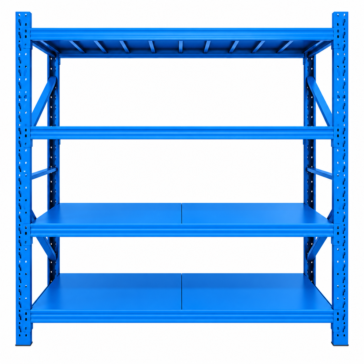 2m X 2m X 60cm Metal Warehouse Garage Shelf Storage Shelving - Blue