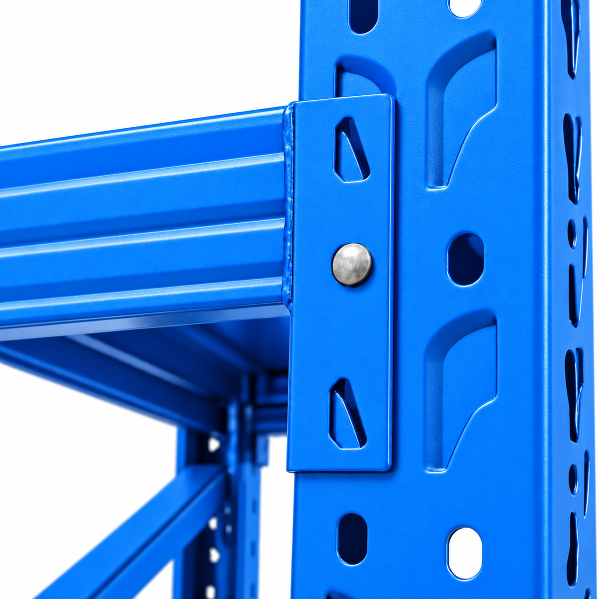 1.5m X 2m X 60cm Metal Warehouse Garage Shelf Storage Shelving - Blue