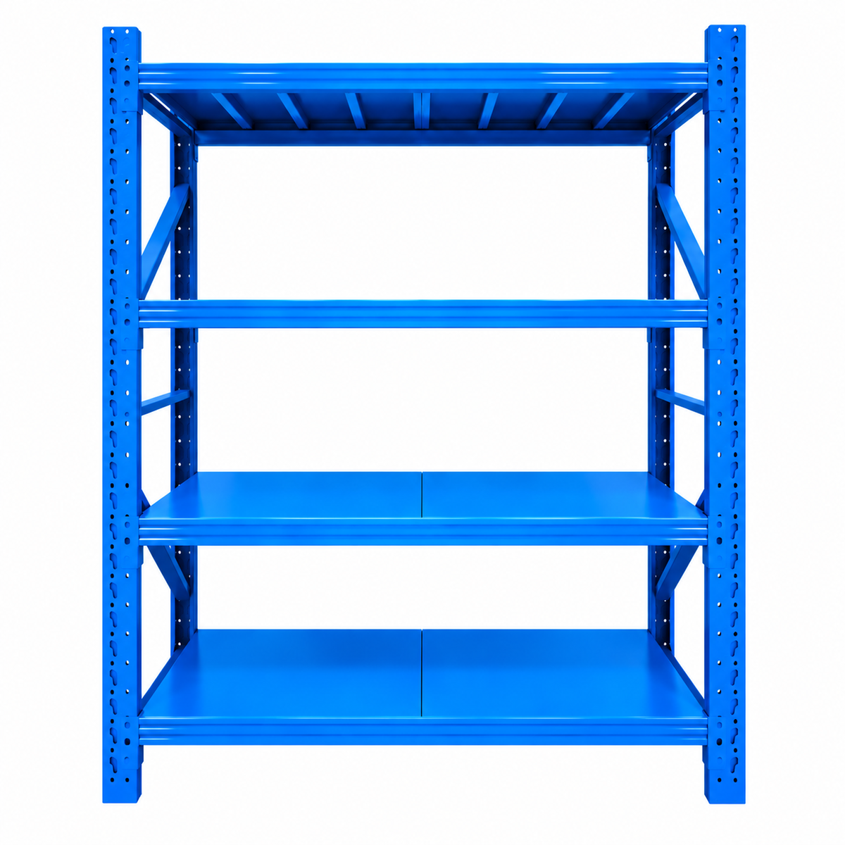 1.5m X 2m X 60cm Metal Warehouse Garage Shelf Storage Shelving - Blue